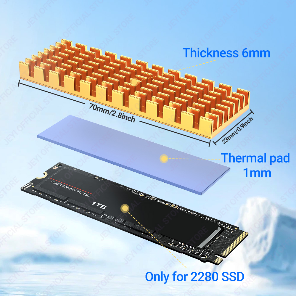 JEYI M.2 SSD Heatsink Aluminum - Nvme Ssd review and price