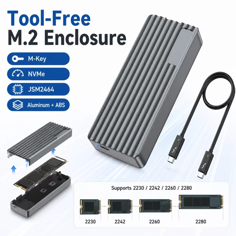 TBT3/USB4 M.2 NVMe SSD Enclosu - External Ssd review and price